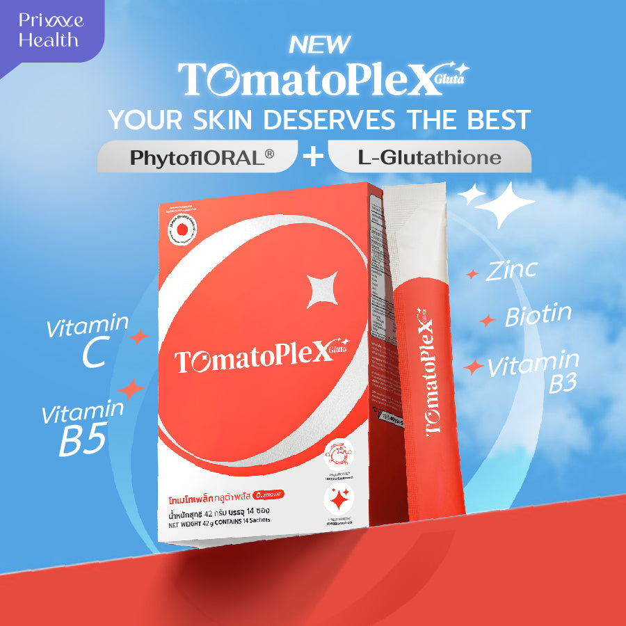 Tomato Plex Gluta Plus | Skin Vitamin: Ready-to-Take, 14 Sachets