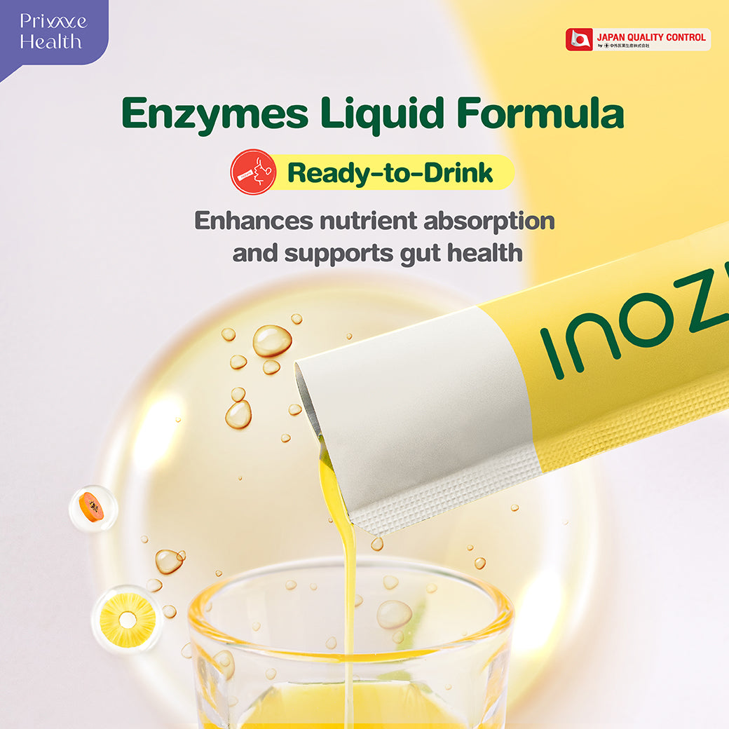 InoZyme อิโนไซม์ | เอนไซม์แบบน้ำ ช่วยย่อย ปรับสมดุลลำไส้ บรรจุ 14 ซอง (ผลิตภัณฑ์เสริมอาหาร)